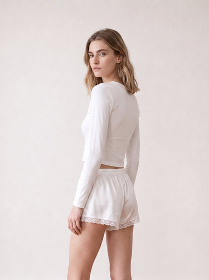 Long sleeve V-neck top