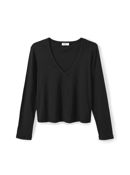 Long sleeve V-neck top