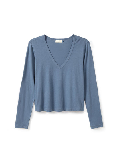 Long sleeve V-neck top