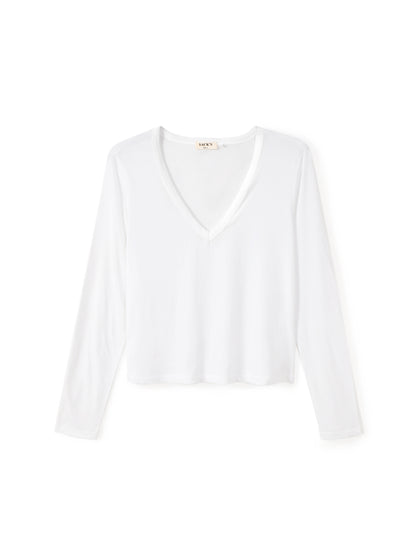 Long sleeve V-neck top