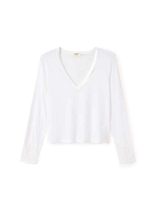 Long sleeve V-neck top