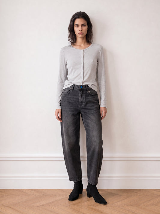 Cardigan with tulle trim
