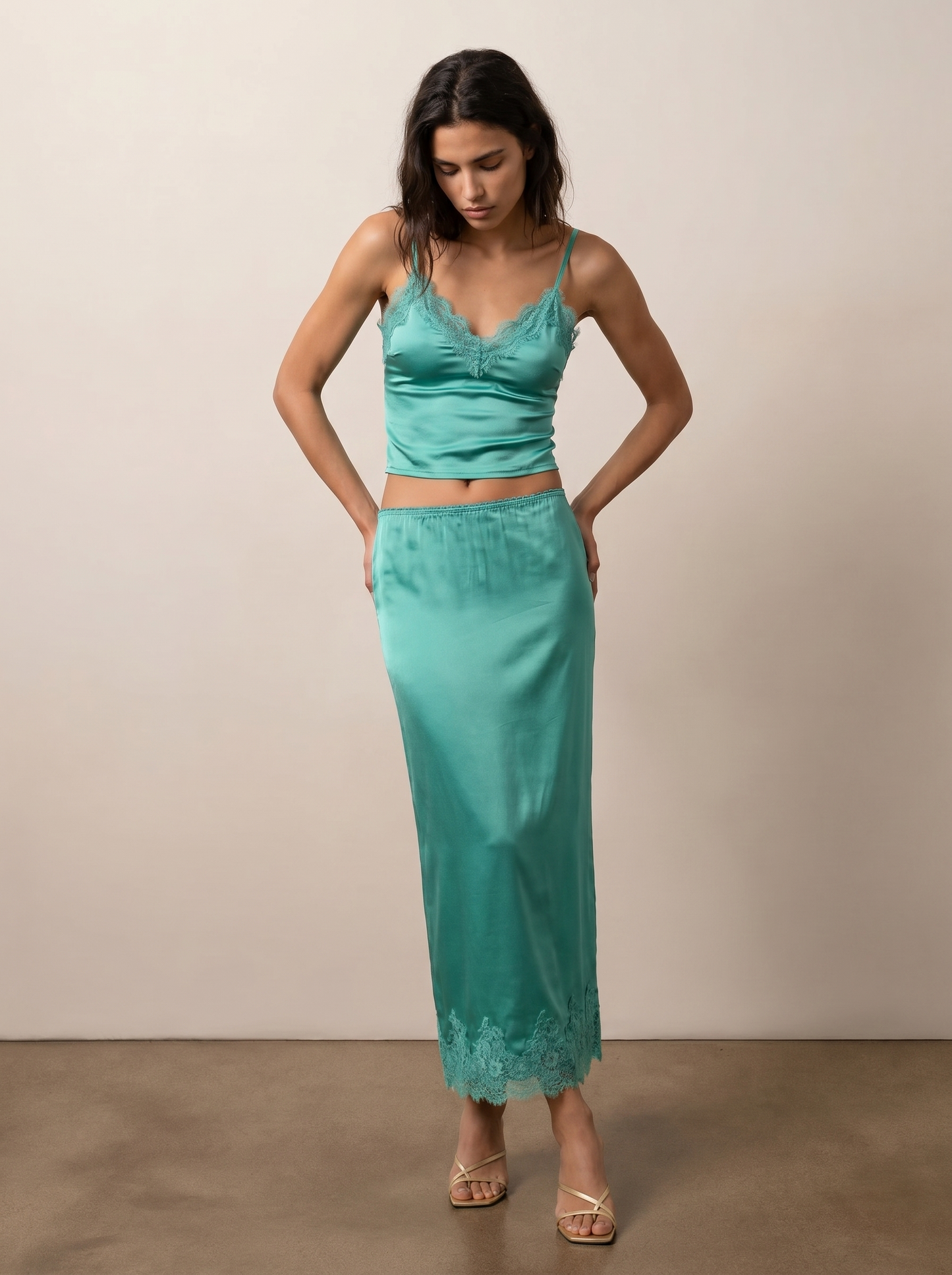 Lace skirt and tank top set