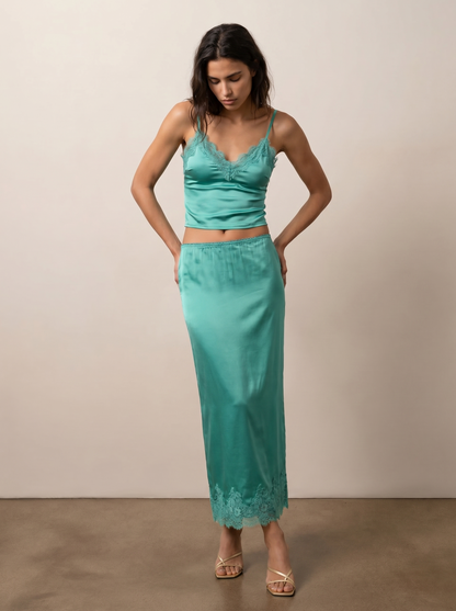 Lace skirt and tank top set