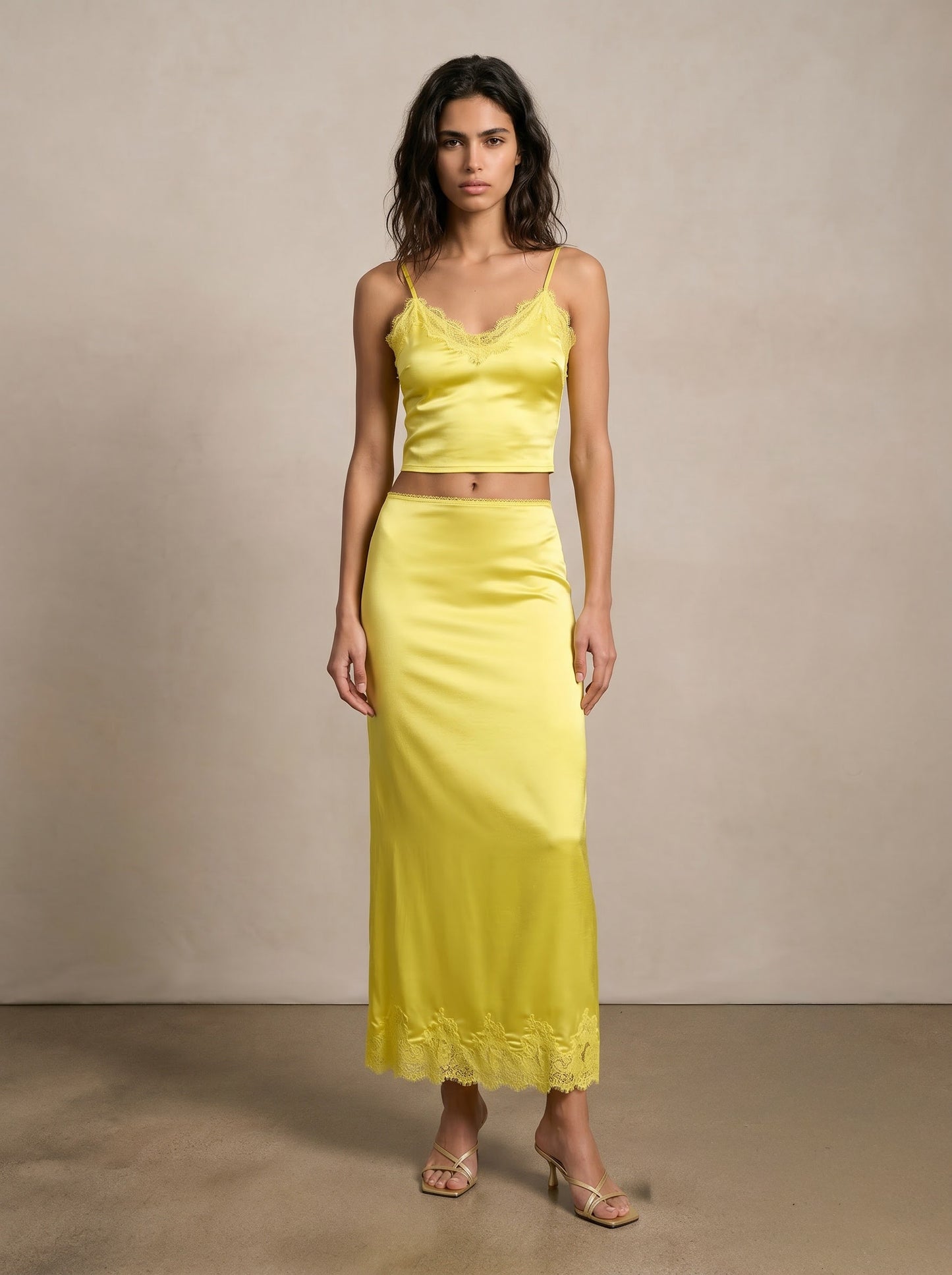 Lace skirt and tank top set