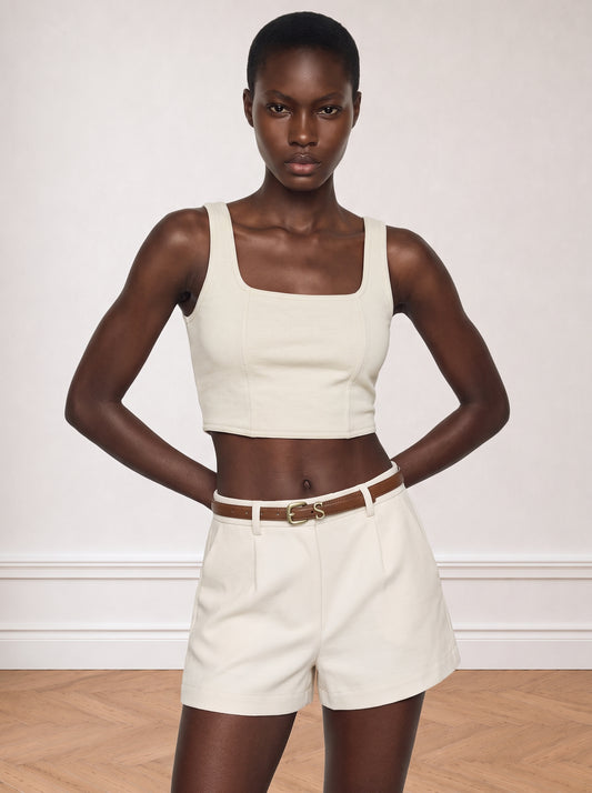Corset-style tank top