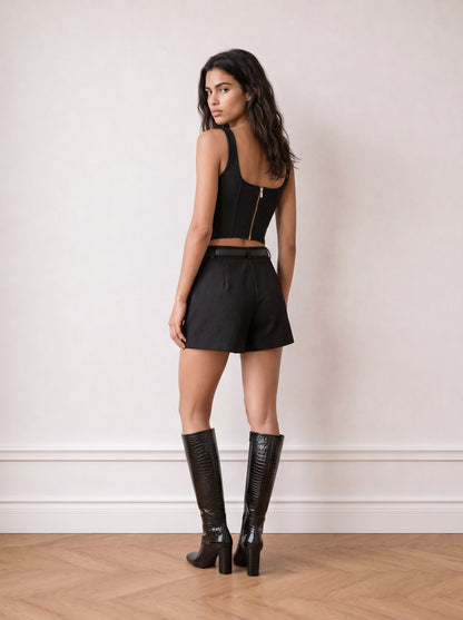 Corset-style tank top