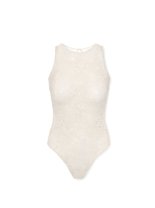 Sleeveless lace bodysuit