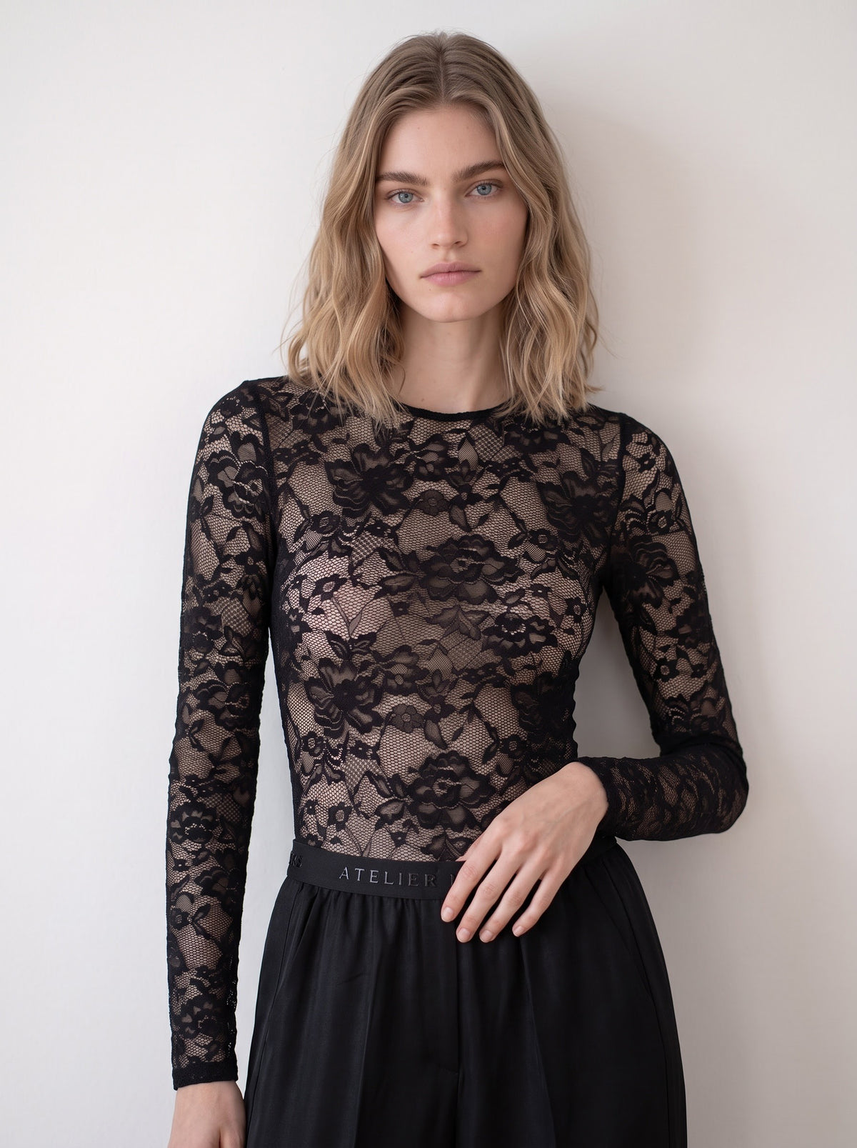 Long-sleeve Lace Bodysuit