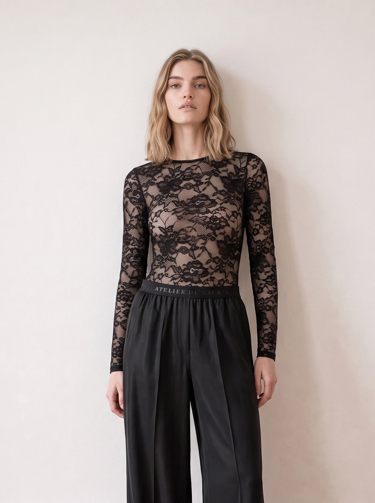 Long-sleeve Lace Bodysuit