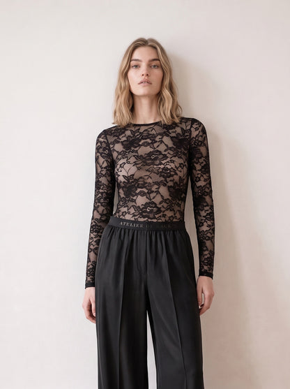 Long-sleeve Lace Bodysuit