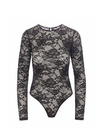 Long-sleeve Lace Bodysuit
