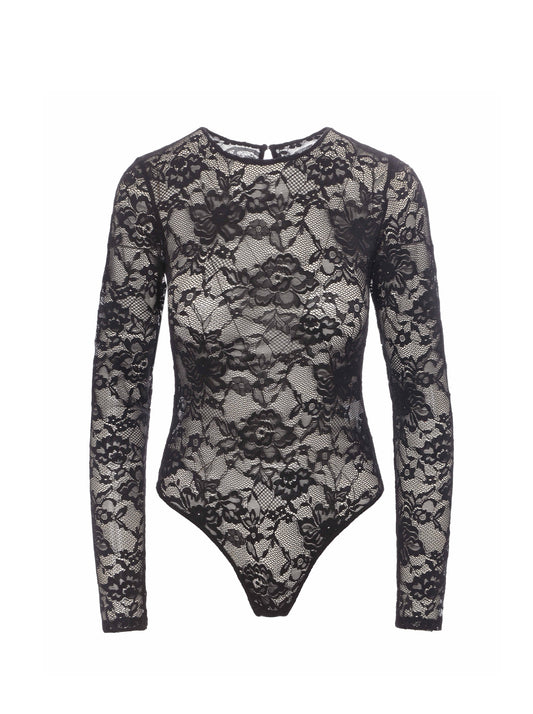 Long-sleeve Lace Bodysuit