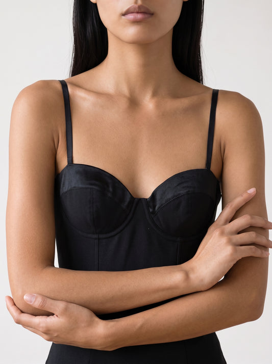 Satin-blend Corset