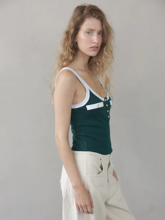 Button-Down Tank Top