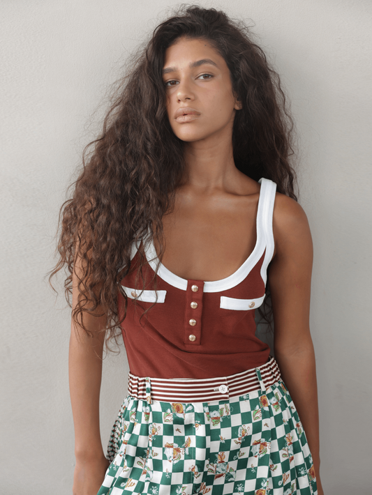 Button-Down Tank Top