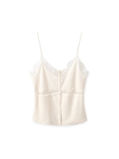 Ribbed Lace Tank Top