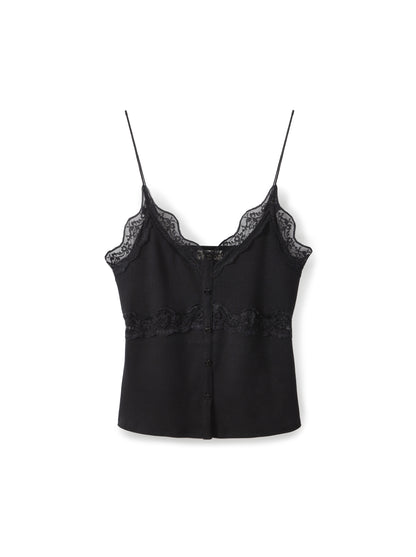 Ribbed Lace Tank Top
