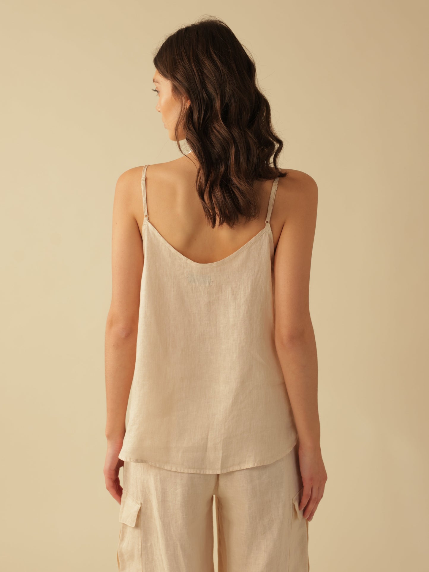 V-neck Linen Tank Top