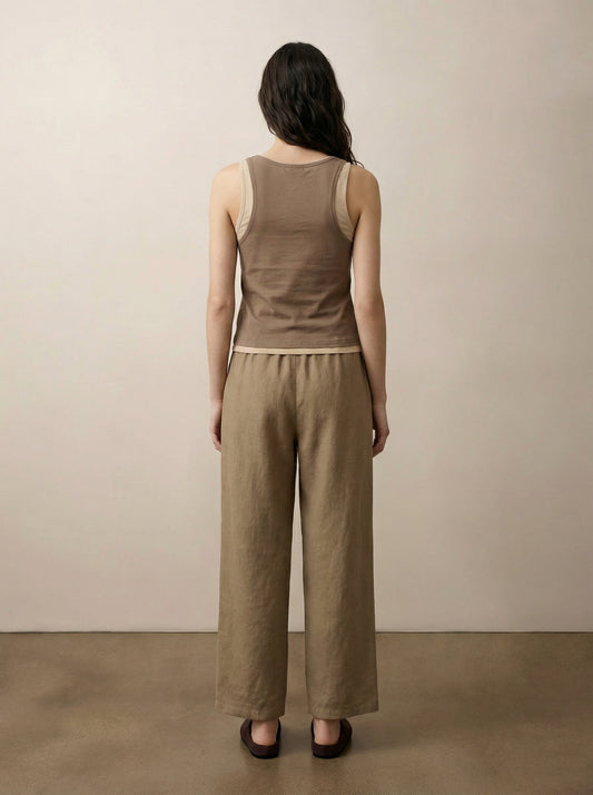 מכנסיים טנסל רגל רחבה