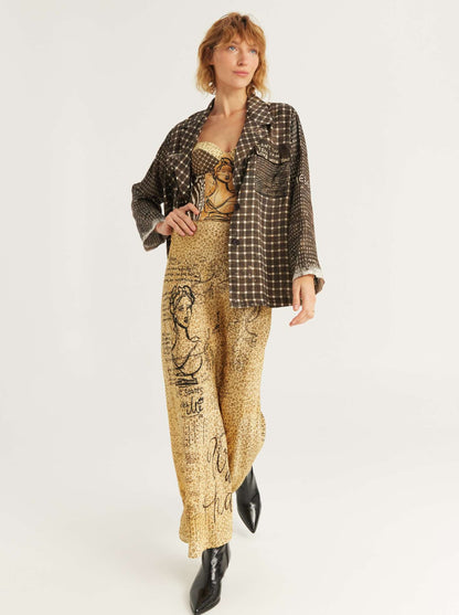 Audrey Printed Collar Jacket