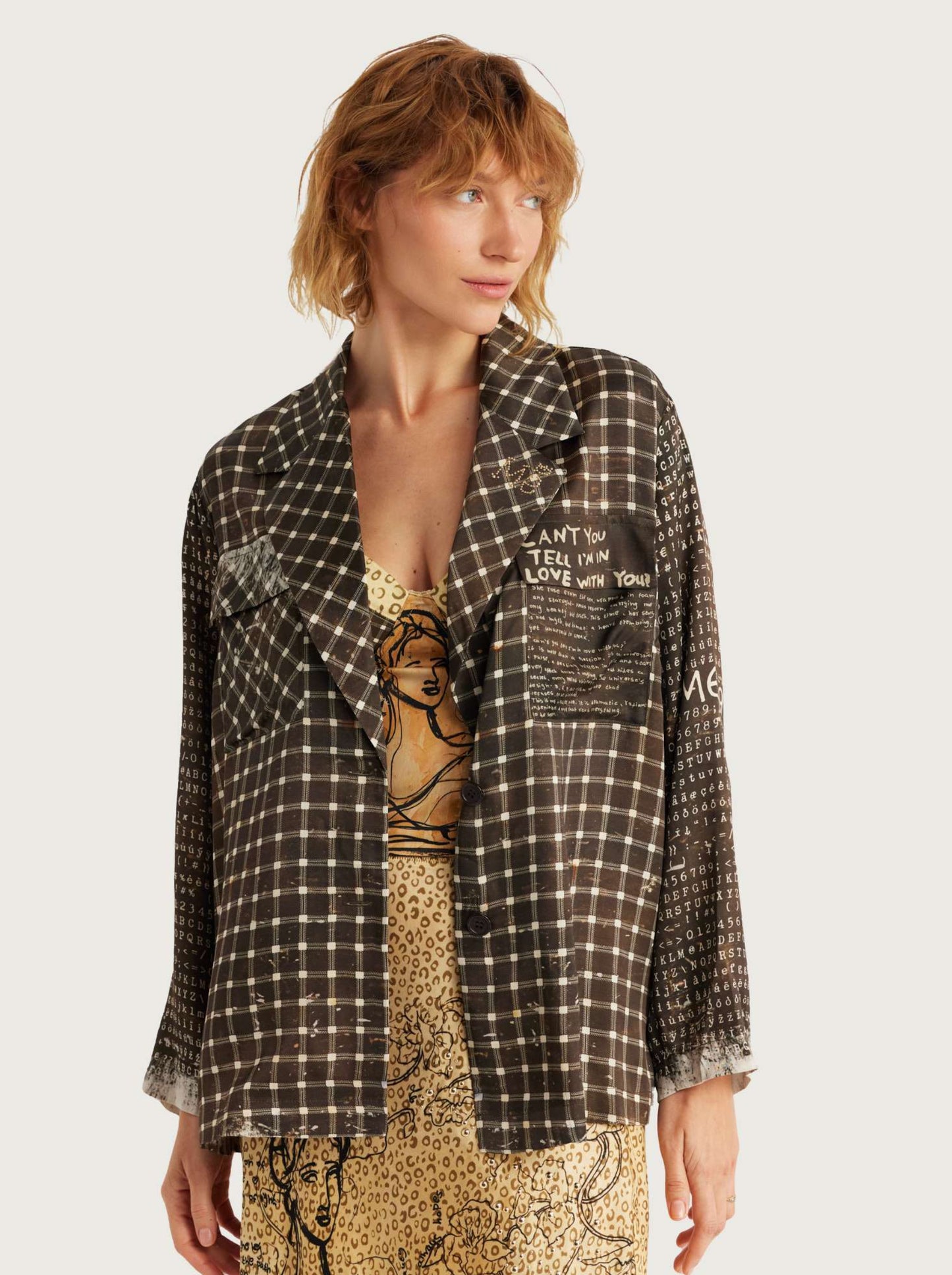 Audrey Printed Collar Jacket
