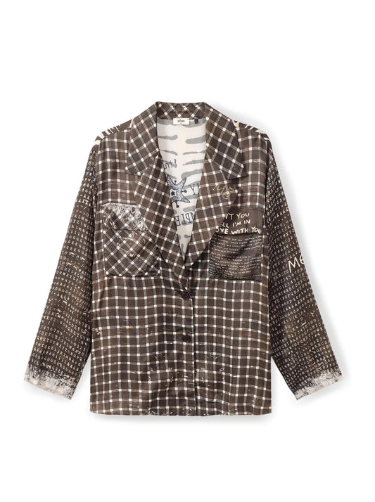 Audrey Printed Collar Jacket