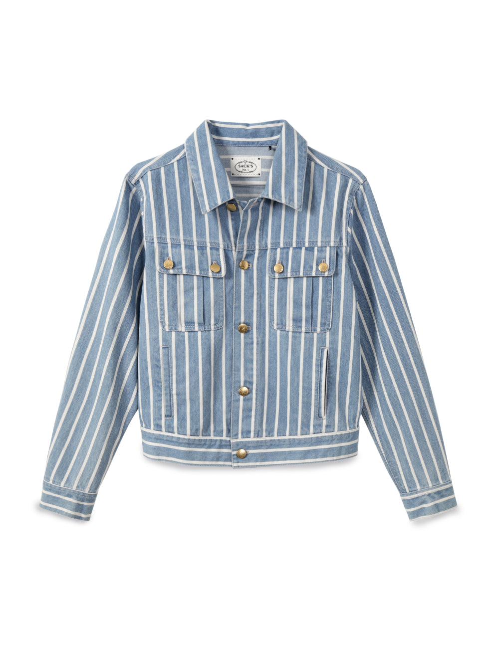 Denim Striped Jacket – SACK'S Fashion