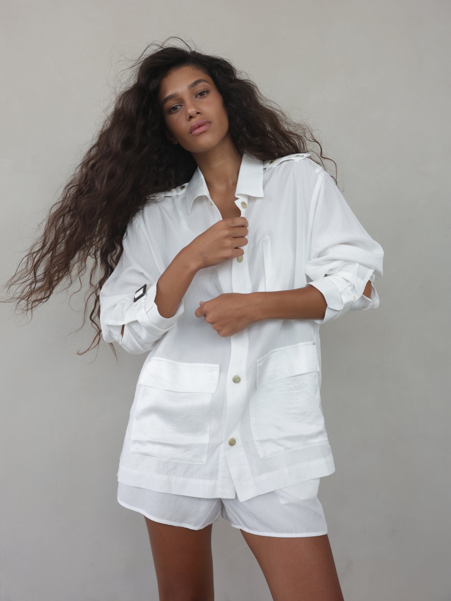 Mixed Satin Jacket