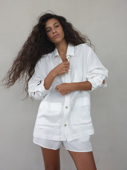 Mixed Satin Jacket