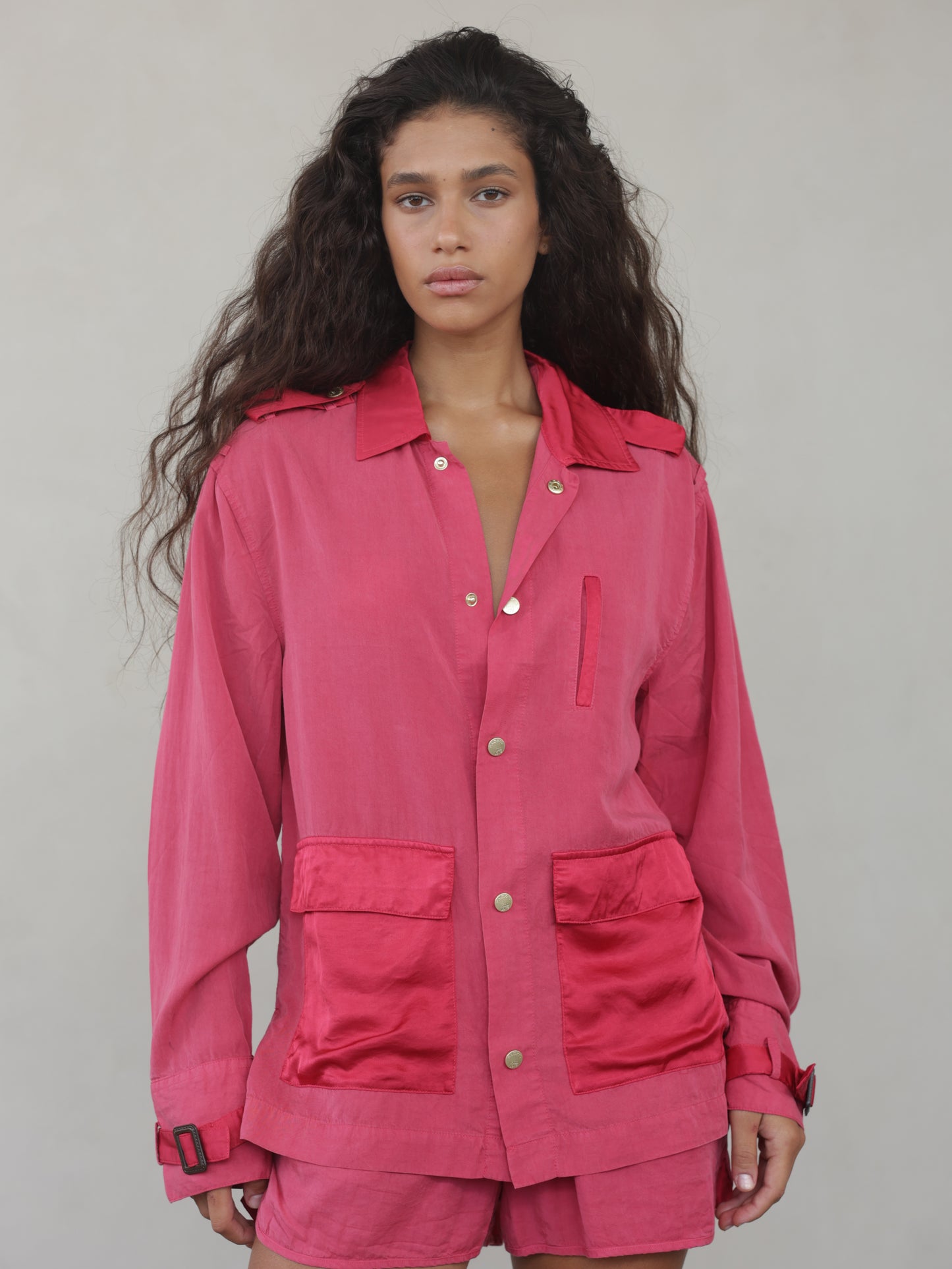Mixed Satin Jacket