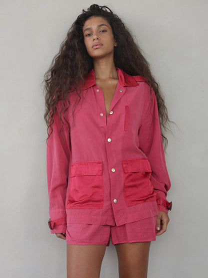 Mixed Satin Jacket
