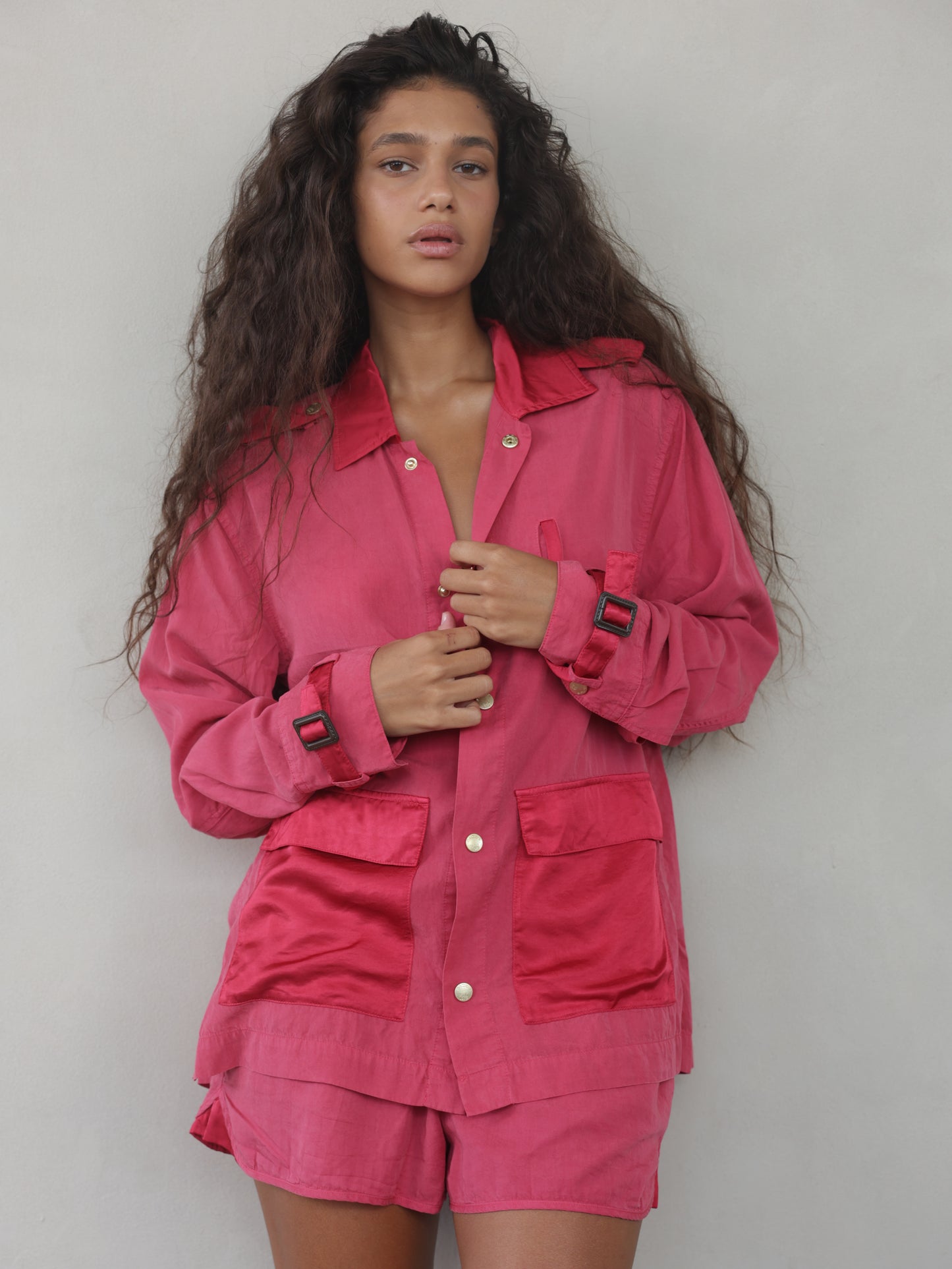 Mixed Satin Jacket
