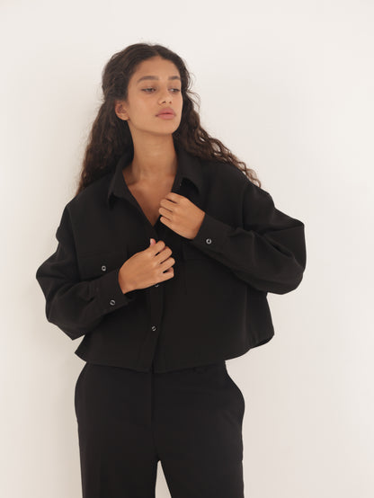 Embroidered Crop Jacket