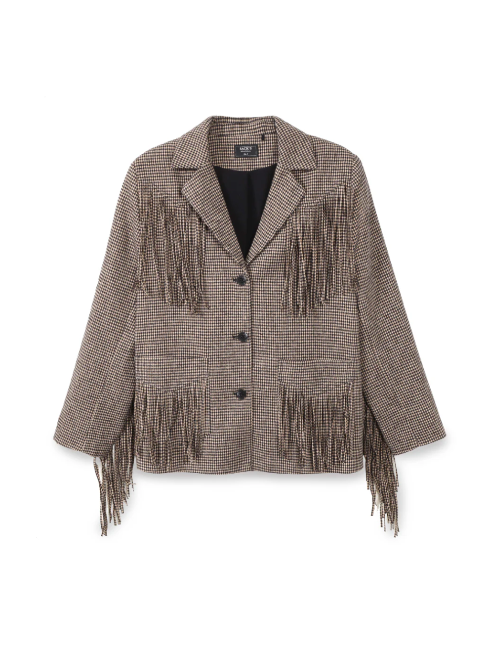 Checkered Jacket with fringes