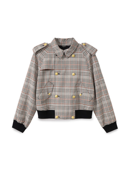 ז'קט בומבר משובץ