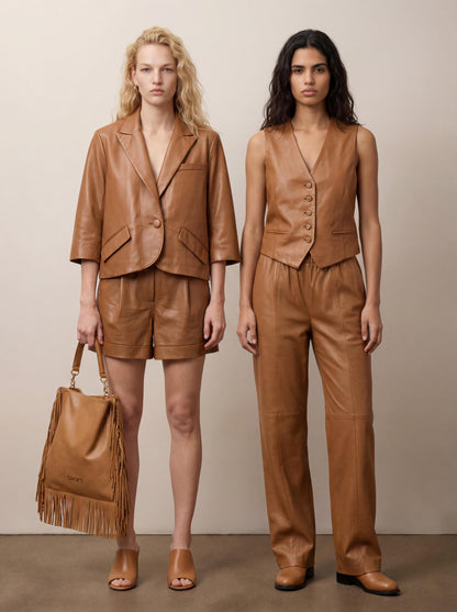 ג'קט עור קרופ