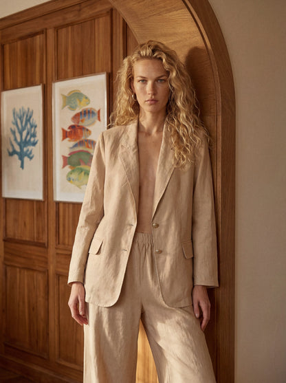 Tailored linen jacket