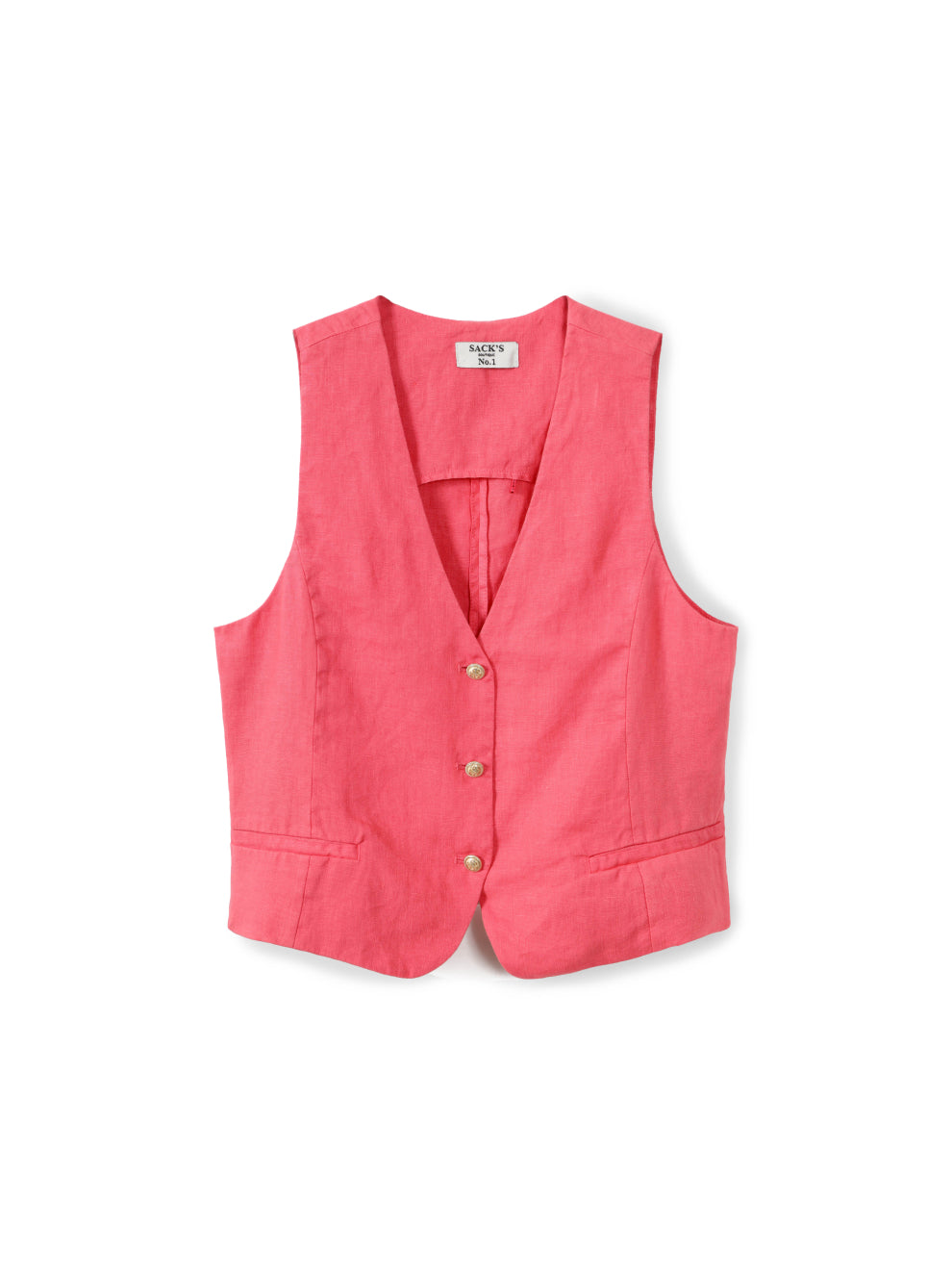 Tailored linen vest