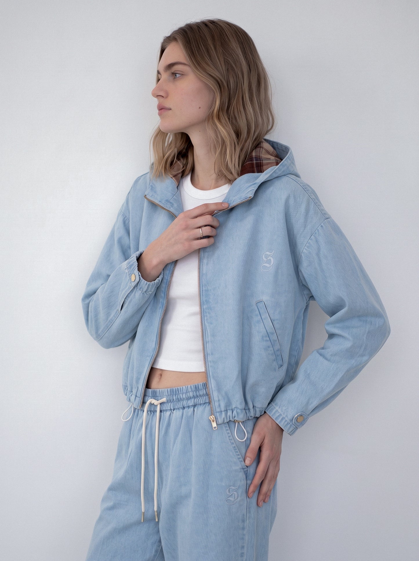 Embroidered Hoodie Jacket