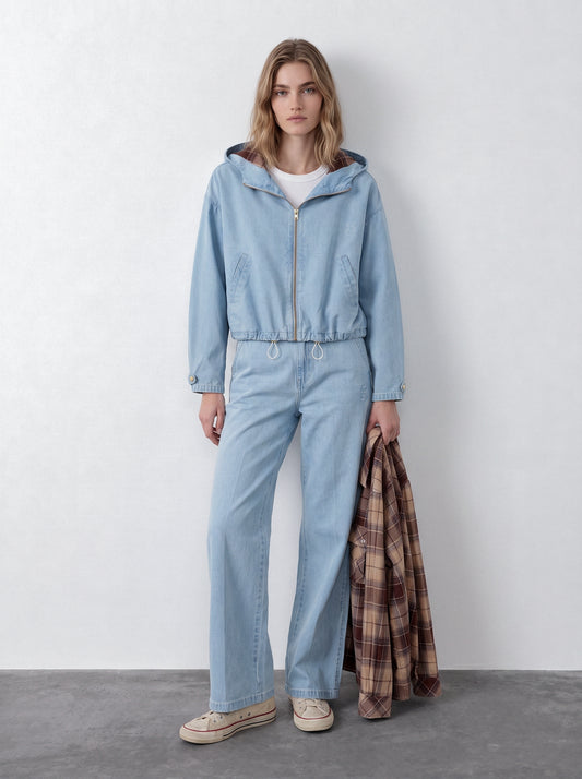 Embroidered Hoodie Jacket