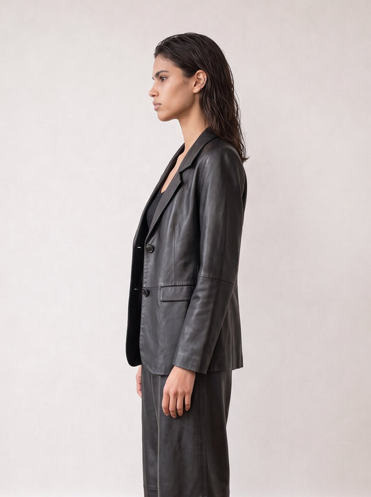 Tailored leather jacket
