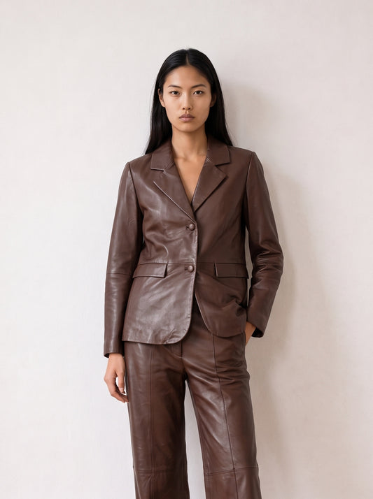 Tailored leather jacket