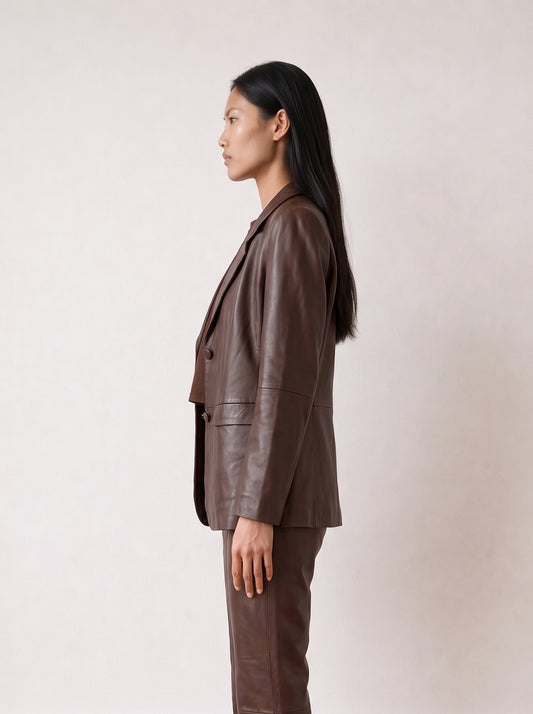 Tailored leather jacket