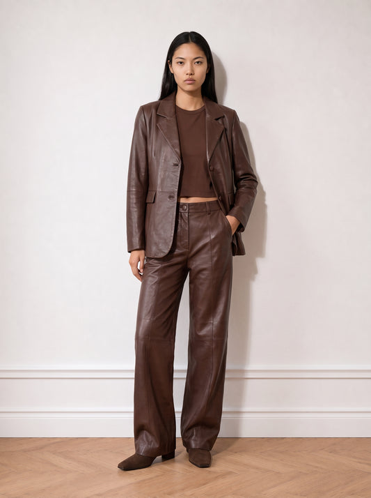 Tailored leather jacket