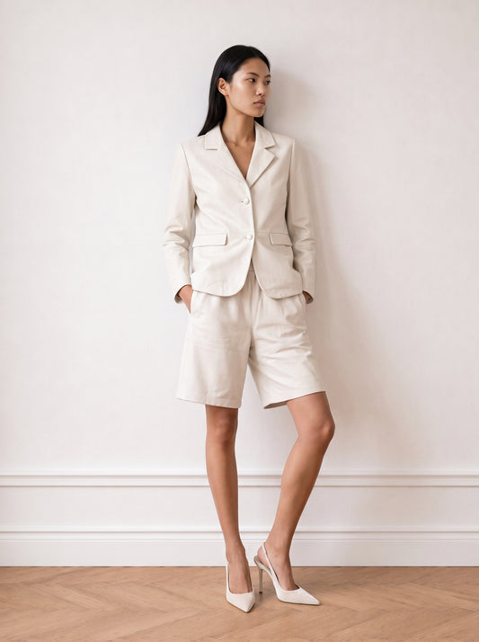 Tailored leather jacket