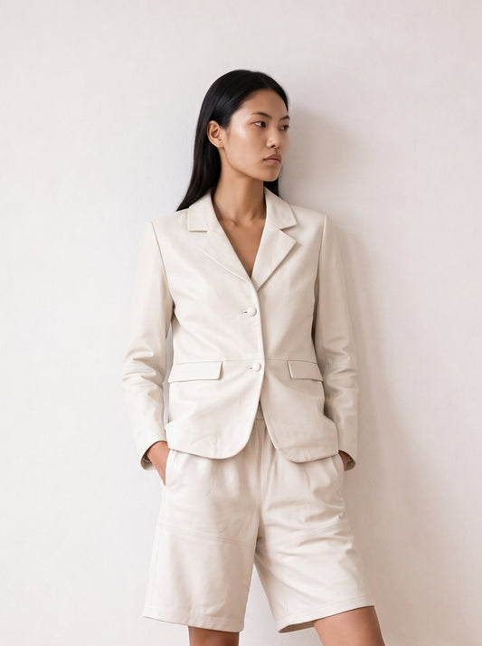 Tailored leather jacket