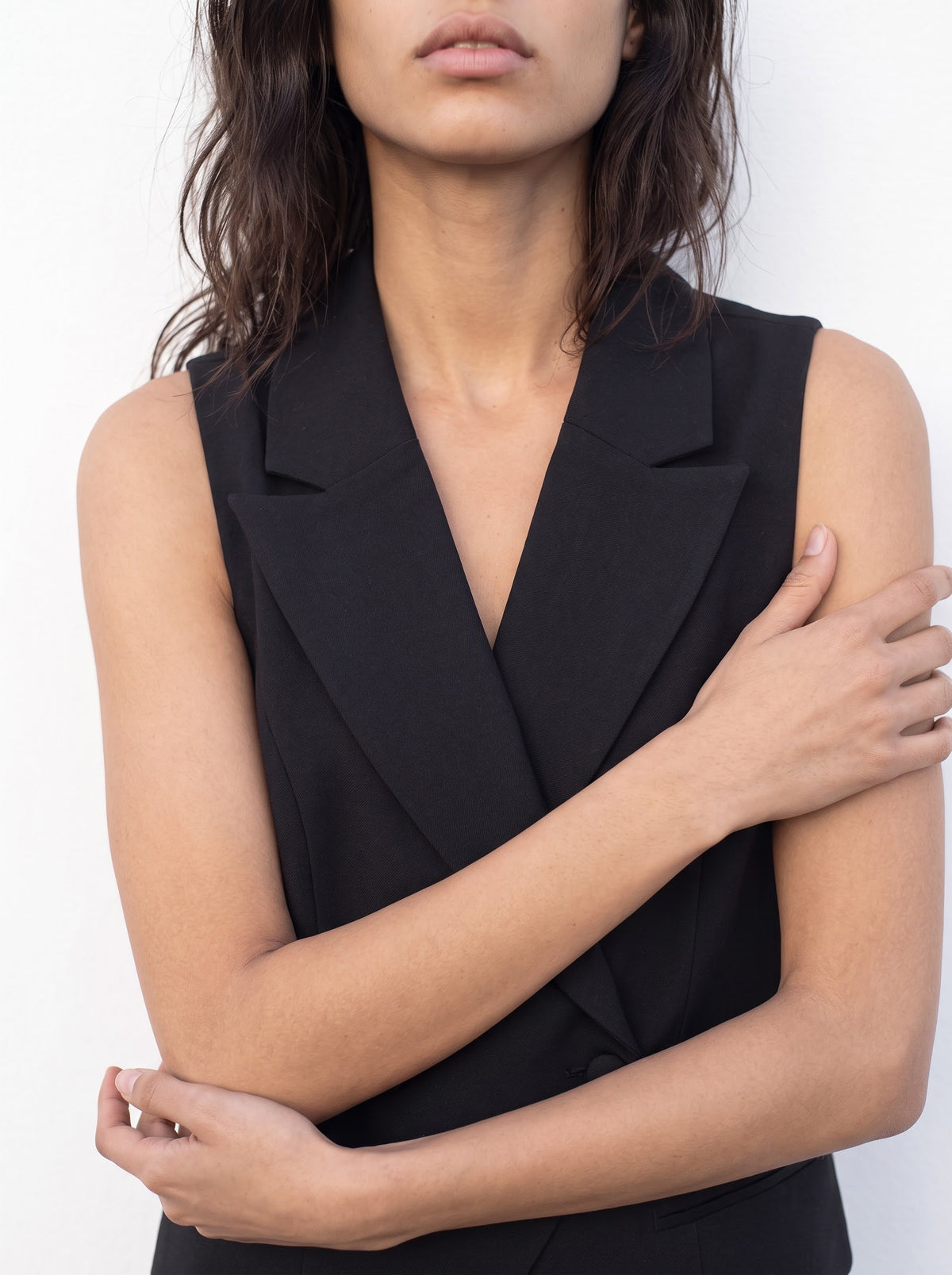 Tailored Vest With Satin Details