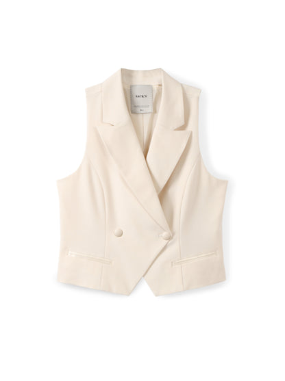 Tailored Vest With Satin Details