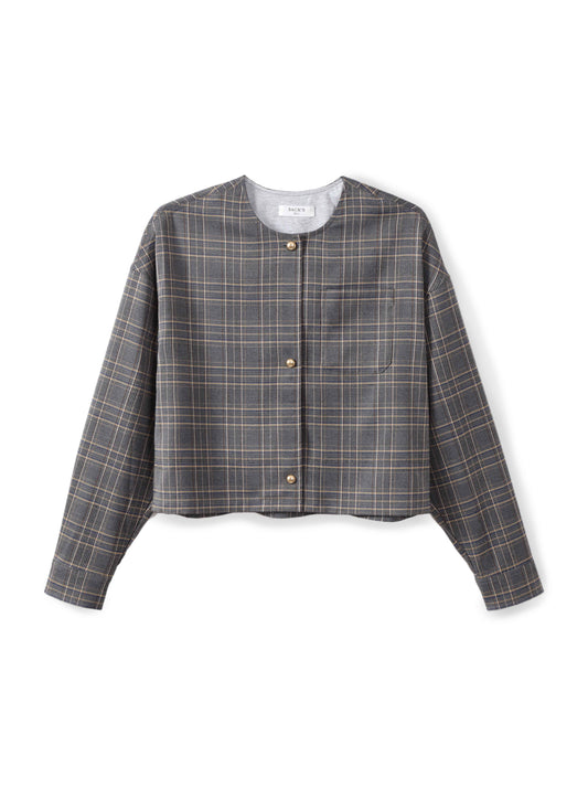 Checked cropped jacket